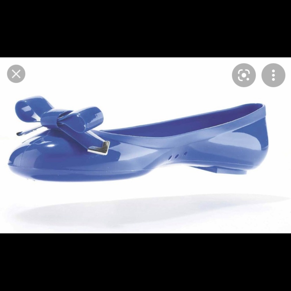🏷Jcrew blue jelly flats size 6